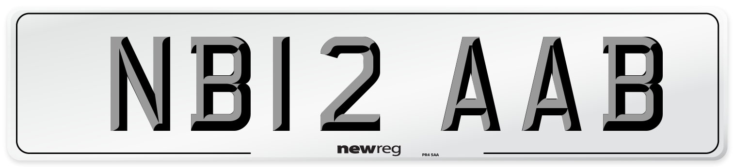 NB12 AAB Number Plate from New Reg